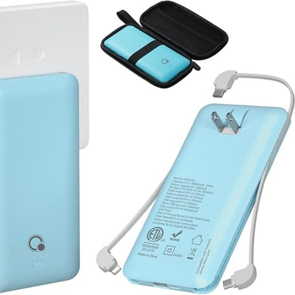 New 1 Pack 10000mAh Portable Power Bank 4 Output External Battery Pack